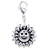 Sunflower Face 925 Sterling Silver Clasp Charms