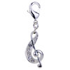 Music Note 925 Sterling Silver Clasp Charms