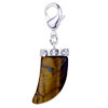 Brown Dagger 925 Sterling Silver Clasp Charms