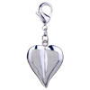 Classic Heart  925   Sterling   Silver  Clasp Charms CSP_DH07086
