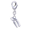 Haircut Knife 925 Sterling Silver Clasp Charms