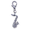 Classic Saxophone 925 Sterling Silver Clasp Charms