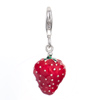 Decorative Red Agate Strawberry Pendant Pendant
