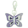 Purple Butterfly Clasp Charm