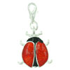 Lady Bug Golden And Red Clasp Charm