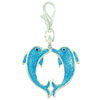 Dolphins  Circle  Clasp Charm