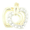 Rhinestone Two Hearts Pendant