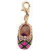  Rhinestone  Slipper Clasp Charm