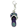 Purple Sandal Clasp Charm