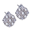 Pearl Flower  925   Sterling   Silver  Earrings