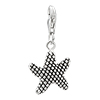 925 Sterling Silver Starfish Shape Lobster Clasp Charm For Bracelet