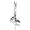 925 Sterling Silver Cute Angel Lobster Clasp Charm For Bracelet