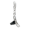 925 Sterling Silver Black Underpant Lobster Clasp Charm For Bracelet