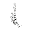 925 Sterling Silver Trumpet Lobster Clasp Charm For Bracelet