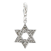  Star  Of David 925 Sterling Silver Clasp Charms