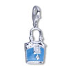 Hobo Bucket Purse 925 Sterling Silver Clasp Charms