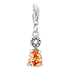 November Birthstone Drop Dangle Sterling Silver Link Charms Clasp