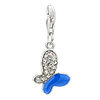 February Amethyst Color Crystal Butterfly 925 Sterling Silver  ... 