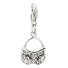 Classic Bag Dangle Sterling Silver Link Charms Clasp