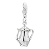 925 Sterling Silver Teapot Lobster Clasp Charm For Bracelet