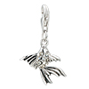 925 Sterling Silver Cute Goldfish Animal Lobster Clasp Charm For Bracelet