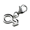 925 Sterling Silver Male Sign Lobster Clasp Charm For Bracelet