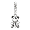 Bear Dangle Sterling Silver Link Charms Clasp