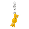 925 Sterling Silver Yellow Candy Lobster Clasp Charm For Bracelet