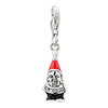 925  Sterling Silver Cute Santa Claus Xmas Lobster Clasp Charm For Bracelet