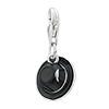 925 Sterling Silver Black Hat Lobster Clasp Charm For Bracelet
