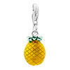 925 Sterling Silver Pineapple Lobster Clasp Charm For Bracelet