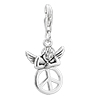 Boy Angel Shape Dangle Sterling Silver Link Charms Clasp