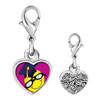 925 Sterling Silver Graduated  Happy Face  Photo Heart Frame Link  ... 