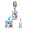 August Birthstone Peridot Crystal Round Dangle Custom Frame