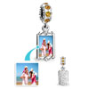 November Birthstone Citrine Topaz Crystal Round Dangle Custom Frame