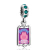 Green Crystal Dangle Gold MotherS Day Theme Photo Beads