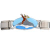 Curious George Snorkeling With Dolphin Deluxe Italian Charm