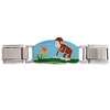 Curious George Chasing Butterfly Deluxe  Italian  Charm
