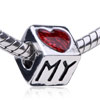 I Love My Bunny Silver Plated European Beads