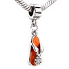 Orange  Rhinestone  Sandal Dangle European  Beads 