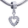 Heart Dangle European Beads DPC0011