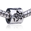  Antique  Finish Flower Silver Plated European Beads