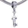 Elegant Golden Key Dangle European Beads
