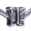 Butterfly Design Fossil Silver Plated European Beads