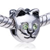 Chic Cat Silver Plated Crystal European Beads