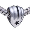 Droplet  Star  Silver Plated European Beads