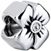 Clover  Rhinestone  Silver Plated Crystal European  Beads 