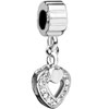 Hollow Heart Dangle European Beads