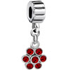 July Birthstone Flower Dangle European Beads