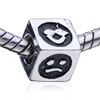 Mood Face Silver Plated European Beads